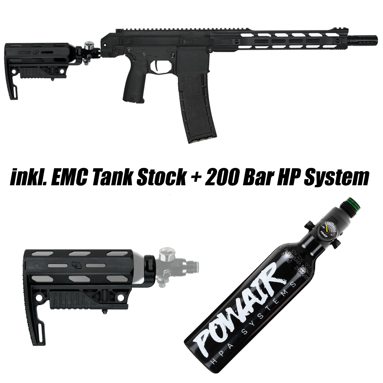 Planet Eclipse EMF200 Paintball Markierer Set Cal.68 – 200 Bar Sparpaket