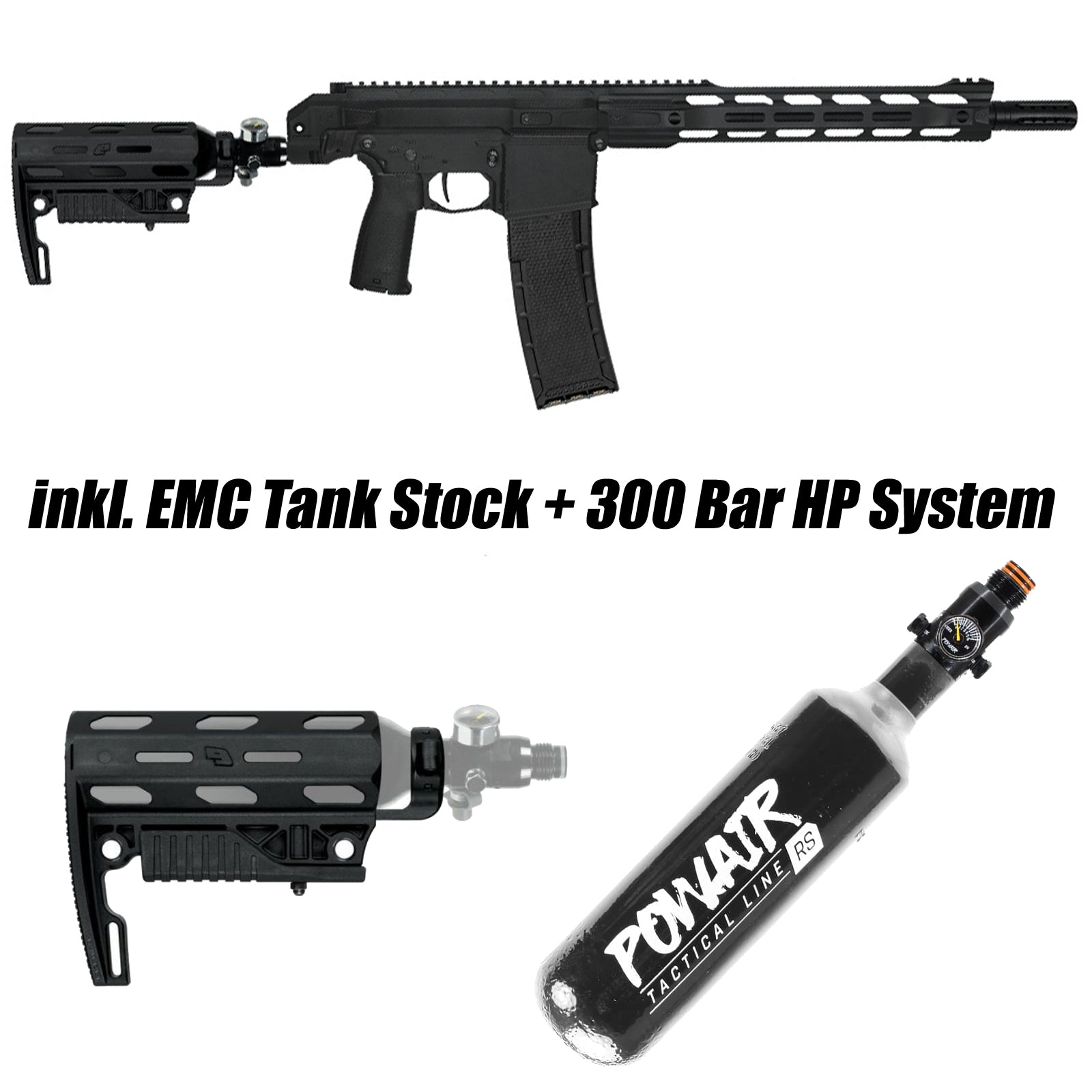 Planet Eclipse EMF200 Paintball Markierer Set Cal.68 – 300 Bar Sparpaket
