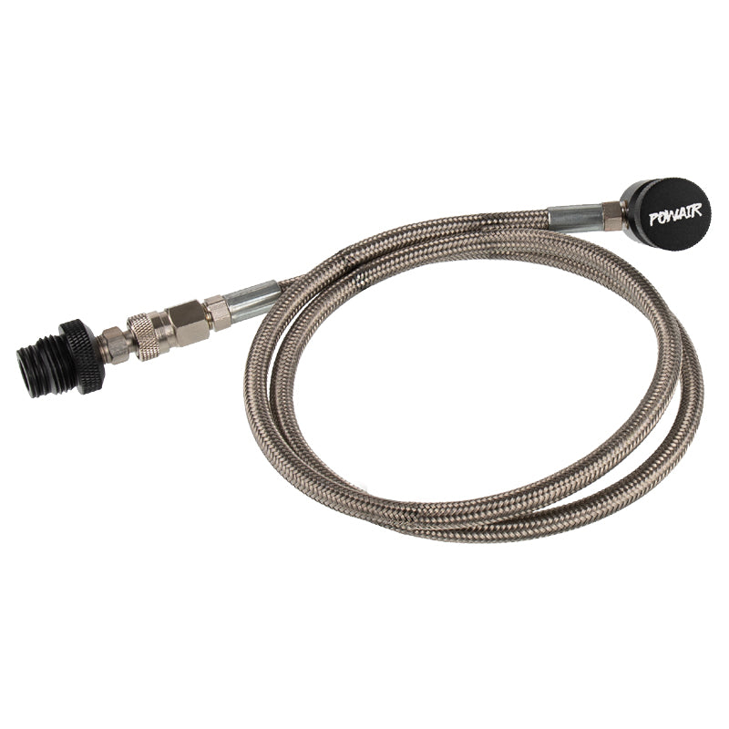 PowAir Straight Hose Paintball Remote System silber