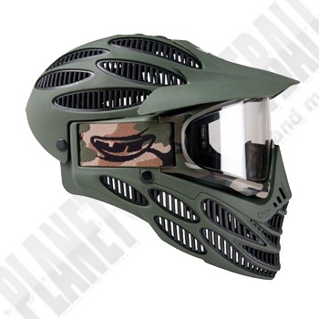 JT Flex8 Spectra oliv Full Head Thermal Paintball Maske